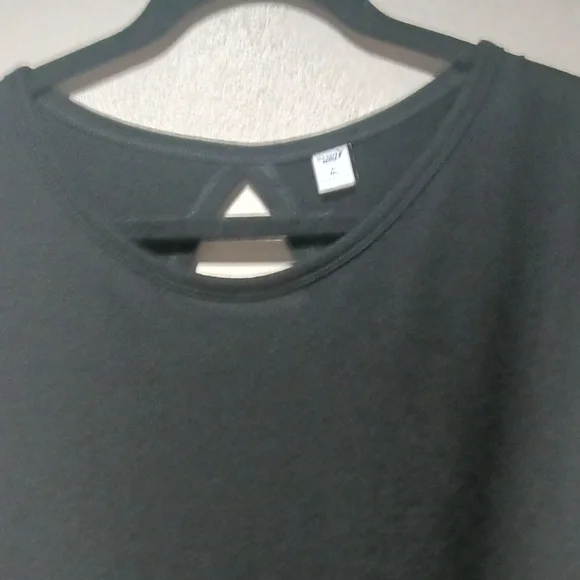Final $5 Old Navy Split (open) Back Hi-Lo Longsleve Knit  Top Sz. L Black - Picture 4 of 6